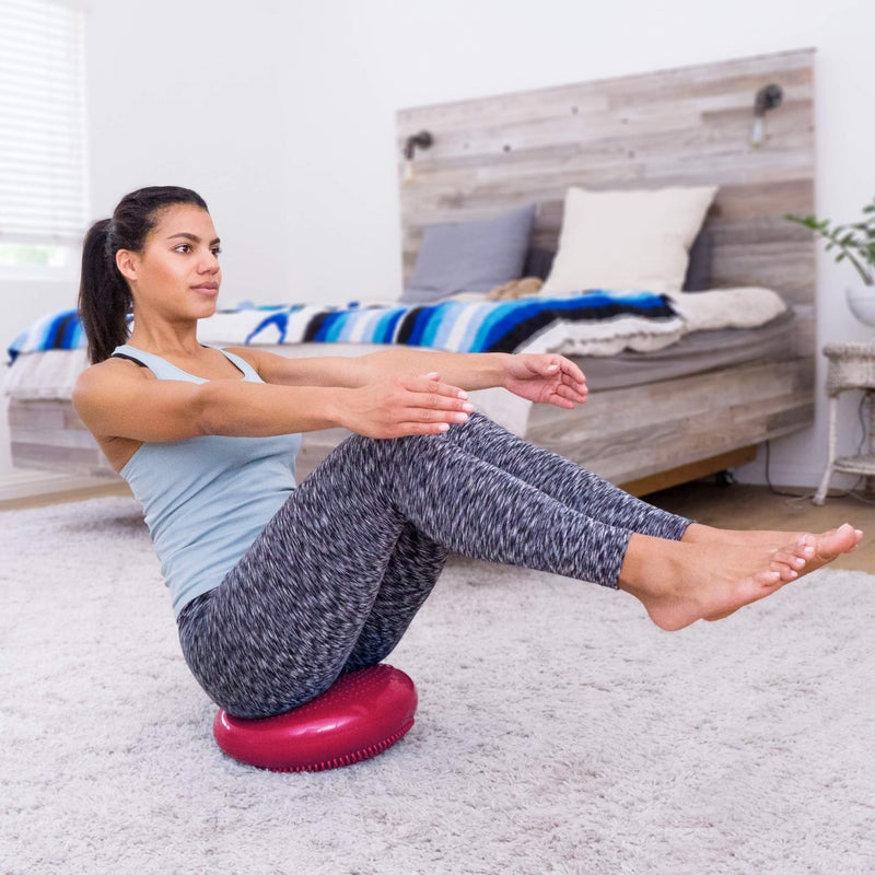 ProsourceFit Core Balance Disc Trainer, 14â€ Diameter with Pump for Improving Posture, Fitness, Stability - Image 2